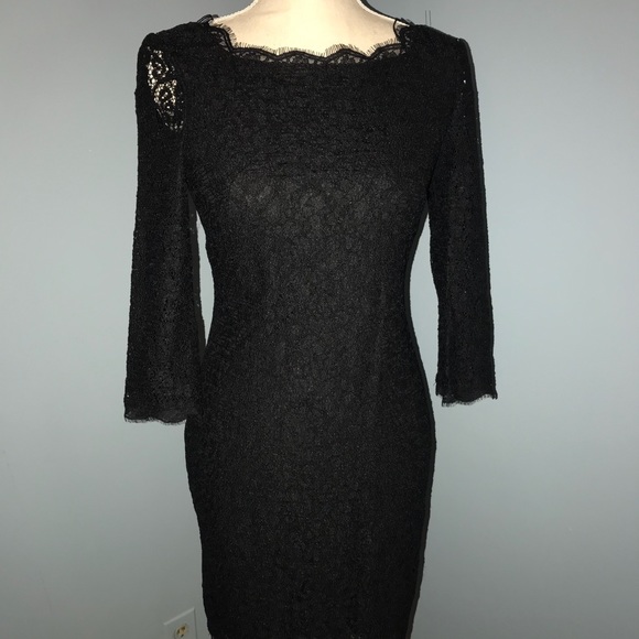 Adrianna Papel Black Lace Zipper Dress - Picture 2 of 6